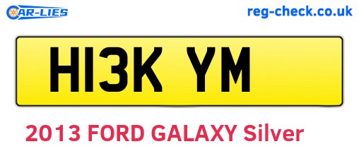 H13KYM are the vehicle registration plates.