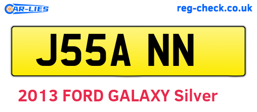 J55ANN are the vehicle registration plates.