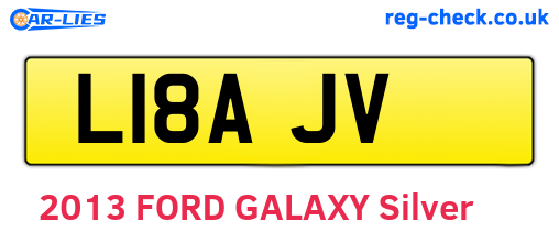 L18AJV are the vehicle registration plates.