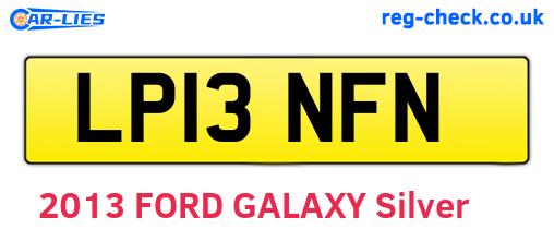 LP13NFN are the vehicle registration plates.