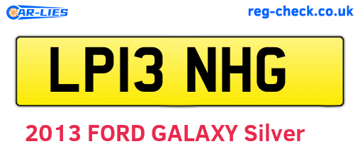 LP13NHG are the vehicle registration plates.