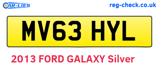 MV63HYL are the vehicle registration plates.