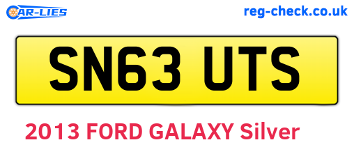 SN63UTS are the vehicle registration plates.