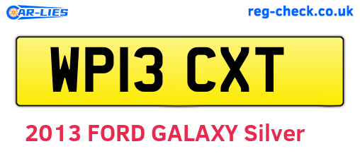 WP13CXT are the vehicle registration plates.