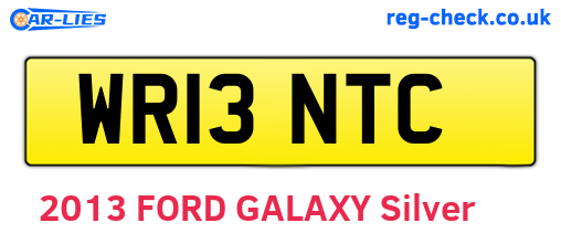 WR13NTC are the vehicle registration plates.