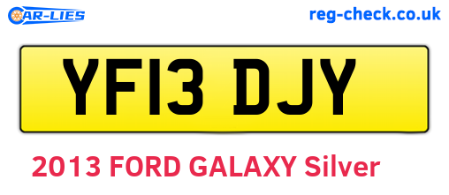 YF13DJY are the vehicle registration plates.