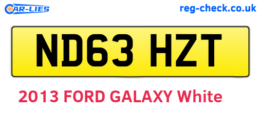 ND63HZT are the vehicle registration plates.