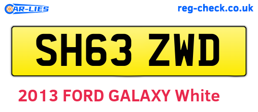 SH63ZWD are the vehicle registration plates.