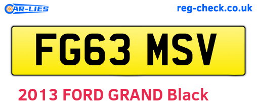 FG63MSV are the vehicle registration plates.