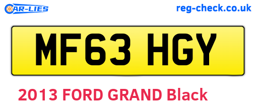 MF63HGY are the vehicle registration plates.