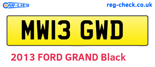 MW13GWD are the vehicle registration plates.