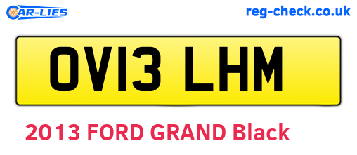 OV13LHM are the vehicle registration plates.