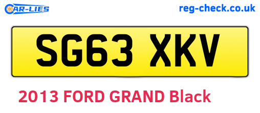 SG63XKV are the vehicle registration plates.