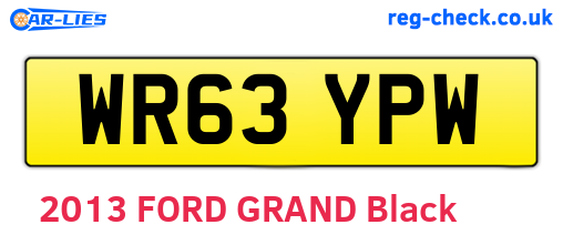WR63YPW are the vehicle registration plates.