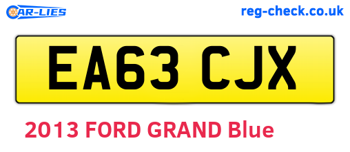 EA63CJX are the vehicle registration plates.