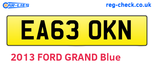 EA63OKN are the vehicle registration plates.