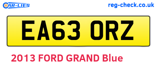 EA63ORZ are the vehicle registration plates.