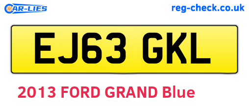 EJ63GKL are the vehicle registration plates.