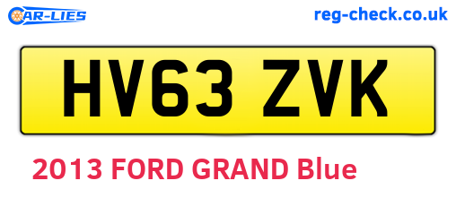 HV63ZVK are the vehicle registration plates.