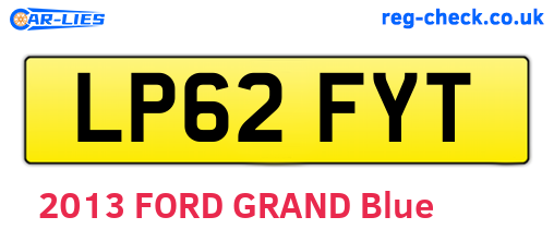 LP62FYT are the vehicle registration plates.