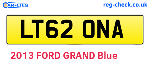 LT62ONA are the vehicle registration plates.