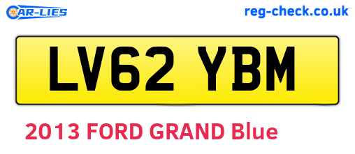 LV62YBM are the vehicle registration plates.