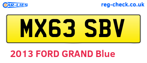 MX63SBV are the vehicle registration plates.