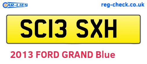 SC13SXH are the vehicle registration plates.