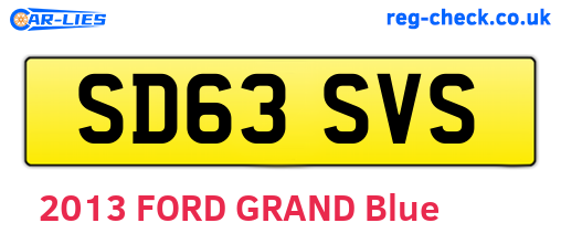 SD63SVS are the vehicle registration plates.