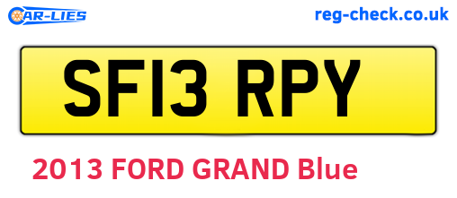 SF13RPY are the vehicle registration plates.