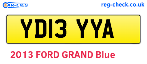 YD13YYA are the vehicle registration plates.