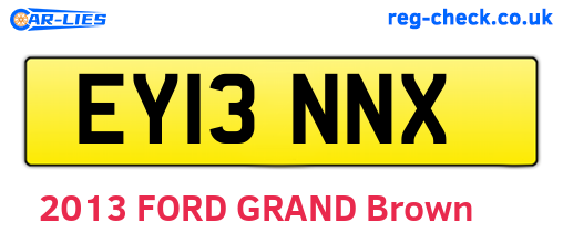EY13NNX are the vehicle registration plates.
