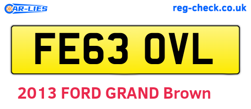 FE63OVL are the vehicle registration plates.