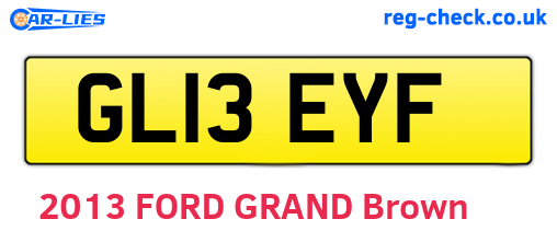 GL13EYF are the vehicle registration plates.