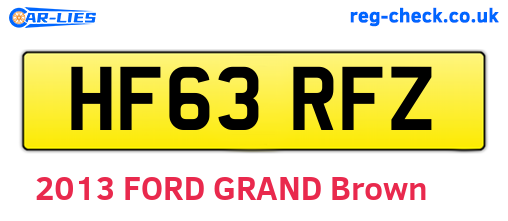 HF63RFZ are the vehicle registration plates.