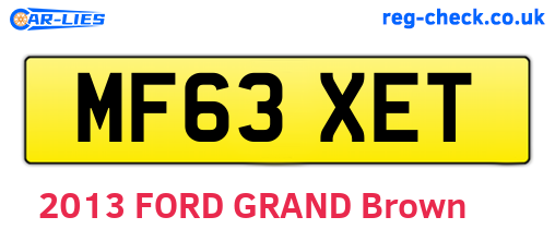MF63XET are the vehicle registration plates.