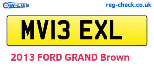 MV13EXL are the vehicle registration plates.