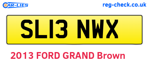 SL13NWX are the vehicle registration plates.