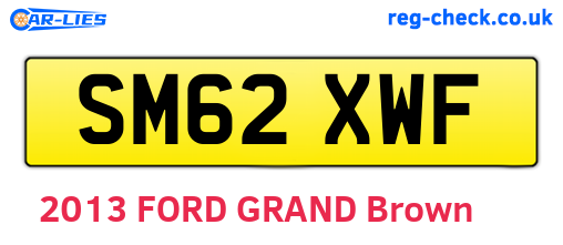 SM62XWF are the vehicle registration plates.
