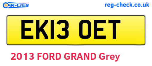 EK13OET are the vehicle registration plates.