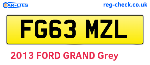 FG63MZL are the vehicle registration plates.