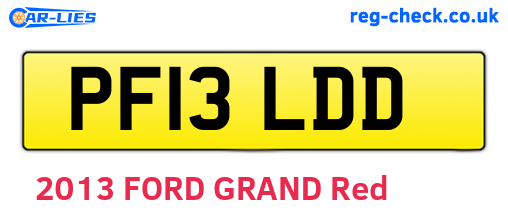 PF13LDD are the vehicle registration plates.