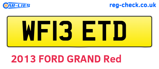 WF13ETD are the vehicle registration plates.