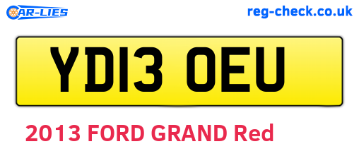 YD13OEU are the vehicle registration plates.