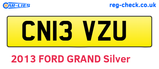 CN13VZU are the vehicle registration plates.