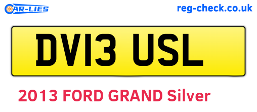 DV13USL are the vehicle registration plates.