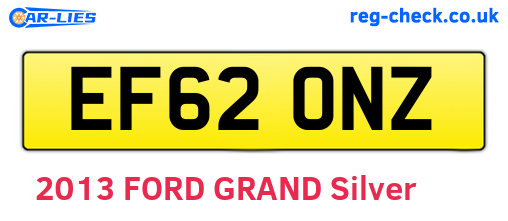 EF62ONZ are the vehicle registration plates.