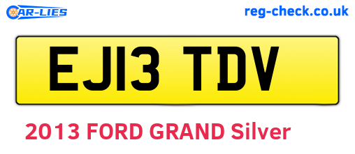 EJ13TDV are the vehicle registration plates.