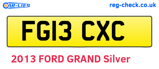 FG13CXC are the vehicle registration plates.