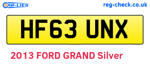 HF63UNX are the vehicle registration plates.